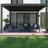 Pergola bioclimatique autoportée motorisée éclairée 3x4m et Voir les images du produit 5