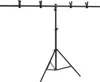 vidaXL Stojan na pozadie T-Form Black 151x60x(70-200) cm Náhľad obrázku produktu 1