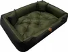 A dog bed with raised sides and two small pillows, presented from a slightly elevated diagonal angle against a white background. Podgląd zdjęcia produktu