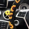 8pcs Sonnenblume Lenkradabdeckung Auto Sitzgürtel Armlehne Produktbild-Vorschau 3