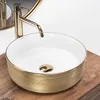 Umývadlo na dosku Rea SAMI Brush Gold White Náhľad obrázku produktu 2