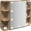 vidaXL Spiegelschrank mit LED Artisan Eichen-Optik Produktbild-Vorschau 2