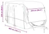 vidaXL Schutzhülle für Wohnwagen Grau 460x250x220 cm Produktbild-Vorschau 8