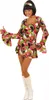70er Jahre Lady Retro Kostüm - Hippie Partykleid mit Produktbild-Vorschau 1