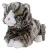 Kuscheltier Katze liegend grau getigert 25 cm Plüschkatze Produktbild-Vorschau 1