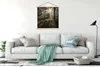 MuchoWow® Textilposter Wald - Sonne - Nebel 120x120 cm mit Produktbild-Vorschau 3