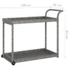 The Living Store Barwagen Grau 100x45x83 cm Poly Rattan Produktbild-Vorschau 6
