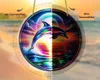 GKA XL Sonnenfänger Delfin bunt 20 cm Buntglas Lichtfänger Produktbild-Vorschau 5