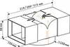 Diagram of an adjustable air duct adapter with dimensions. Podgląd zdjęcia produktu