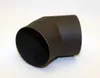 Ofenrohrbogen 45° schwarz-metallic lackiert ohne Tür Produktbild-Vorschau 1