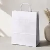 Sac en papier écologique blanc, sac de courses avec Voir les images du produit 15