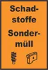 Schadstoffe Sondermüll Mülltrennung Schild Text Symbol Lack Produktbild-Vorschau 1