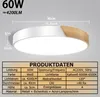 A ceiling light with dimensions and product specifications displayed. Voir les images du produit
