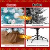A collage comparing two Christmas trees, highlighting features of one over the other. Podgląd zdjęcia produktu