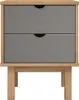vidaXL Table de nuit OTTA Marron & Gris 45x39x57 cm Pin Voir les images du produit 3