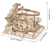 A wooden marble run model with gears and tracks. Produktbild-Vorschau
