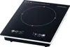 A black induction cooktop with white markings and controls, shown from a slightly elevated angle on a white background. Náhled obrázku produktu