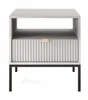 Nachttisch MISHEEL grau 54x39x56 cm mit Schublade und Produktbild-Vorschau 2