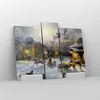 Bild auf Leinwand - Leinwandbild - Dorf Schlitten Schnee - Produktbild-Vorschau 4