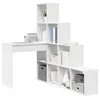 Biurko Narożne Z Półką Biały 101,5 X 149,5 X 149,5 Cm Podgląd zdjęcia produktu 3