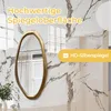 Ovaler Wandspiegel 75 cm x 40 cm – Goldener Metallrahmen Produktbild-Vorschau 3