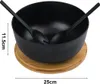 Sada misek na salát z bambusových vláken s příbory - Velké Náhled obrázku produktu 2