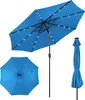 COSTWAY Parasol 300cm avec 8 baleines, éclairage solaire Voir les images du produit 1