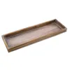 1.08 Holz Tablett mit Rand - ca. 40 x 13 cm - Deko in braun Produktbild-Vorschau 1
