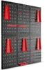 tectake® Werkzeuglochwand Jonah sechsteilig Belastbarkeit 4 Produktbild-Vorschau 1