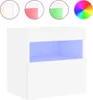 A white TV cabinet with LED lighting. Produktbild-Vorschau