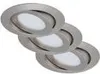 3er Set LED Einbauleuchte, Ø 10,6 cm, 4,8 W, Matt-Nickel, Produktbild-Vorschau 1
