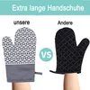 Ofenhandschuhe 2 Stück, Hitzebeständig Bis 300 °C, Mit Produktbild-Vorschau 3