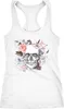 Damen Tank-Top Totenkopf Blumen Flower Skull Boho Schädel Produktbild-Vorschau 1