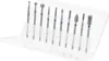 A set of dental burs in a clear plastic case. Náhľad obrázku produktu