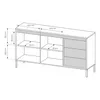 Masseno Kommode SENSATO 154 cm Sideboard mit 3 Schubladen Produktbild-Vorschau 9