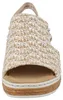 RIEKER Damen Keilsandalette beige silber Flechtoptik Textil Produktbild-Vorschau 15