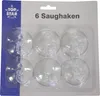 6 przyssawek 5,5 cm przezroczystych Hak obrotowy Podgląd zdjęcia produktu 1