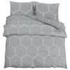 Bettwäsche-Set Grau 220x240cm Baumwoll Produktbild-Vorschau 2