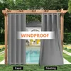 4 ks Větruodolné venkovní záclony s očky Top (ID: 4cm) + Náhled obrázku produktu 9
