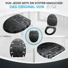 A collage of toilet seats with a textured cube design, showcasing different angles and views. Produktbild-Vorschau