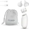 A collection of items for a nasal aspirator, including the device itself, charging cables, and accessories, laid out on a white background. Anteprima dell’immagine prodotto