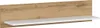 A wall shelf with a wood-grain back panel and a white shelf. Produktbild-Vorschau