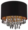 LED Deckenleuchte, Textil, Glas Kristalle H 33 cm Produktbild-Vorschau 5