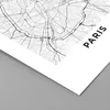 Poster - Poster ohne Rahmen - Stadt Karte Paris - 100x70 cm Produktbild-Vorschau 2