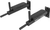Two black wall-mounted dip station attachments are shown against a white background. Produktbild-Vorschau