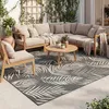 Volero - In-& Outdoor Teppich - Malta Leaves Schwarz - Produktbild-Vorschau 1
