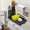 edelstahl abtropfhalter für spüle – praktischer organizer Produktbild-Vorschau 3
