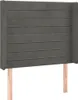 LED Kopfteil Dunkelgrau 93x16x118/128 cm Samt Produktbild-Vorschau 3