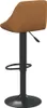 A single brown bar stool with a black base and adjustable height mechanism. Produktbild-Vorschau