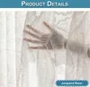 2er Set 3D Leaf Sheer Voile Vorhänge,Transparente Gardinen Produktbild-Vorschau 2